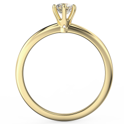 Pierścionek zaręczynowy Classic z żółtego złota z diamentem o masie 0,30 ct - widok z boku