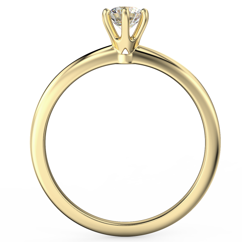 Pierścionek zaręczynowy Classic z żółtego złota z diamentem o masie 0,30 ct - zdjęcie główne