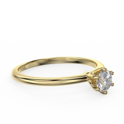 Pierścionek zaręczynowy Classic z żółtego złota z diamentem o masie 0,30 ct - widok ogólny