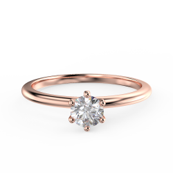 Pierścionek zaręczynowy Classic z różowego złota z diamentem o masie 0,30 ct - widok z góry