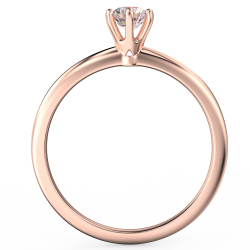 Pierścionek zaręczynowy Classic z różowego złota z diamentem o masie 0,30 ct - widok z boku