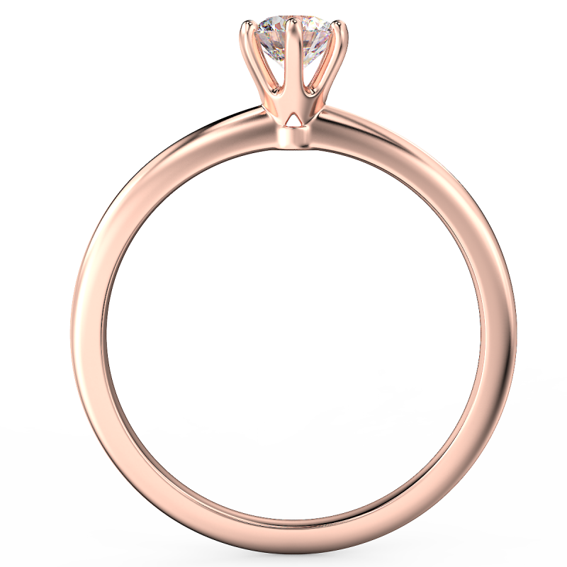 Pierścionek zaręczynowy Classic z różowego złota z diamentem o masie 0,30 ct - zdjęcie główne
